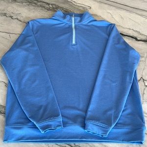 Peter Millar Performance Quarter Zip - Large. Sky Blue